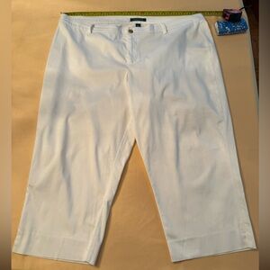 18W - Lauren Ralph Lauren - white capris
